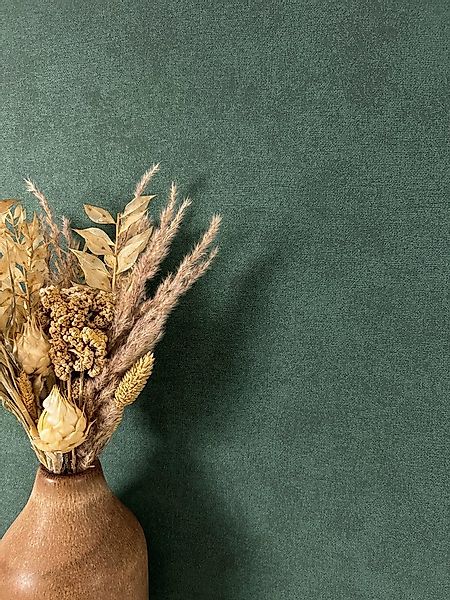 Newroom Vliestapete, Grün Tapete Modern Unifarbe - Universal Einfarbig Dunk günstig online kaufen