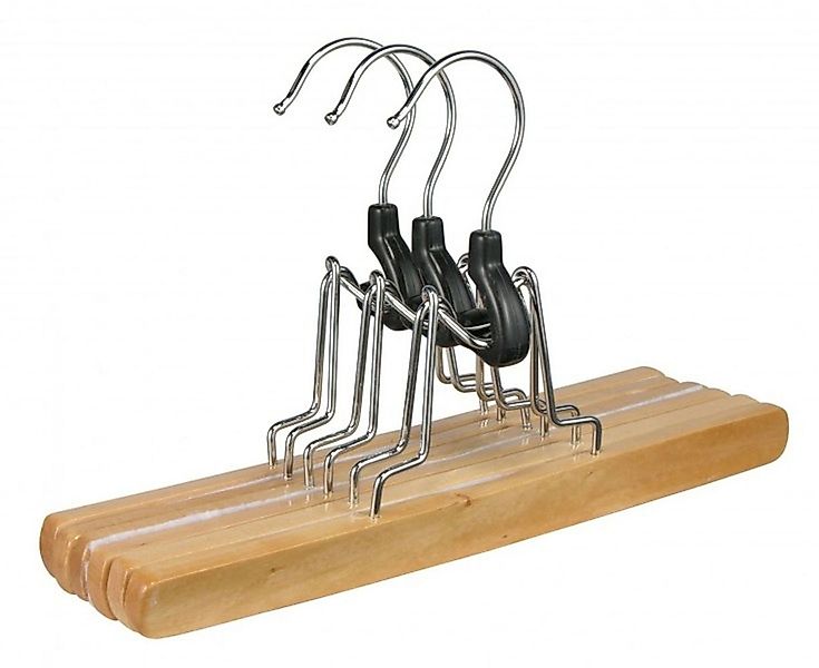Gravidus Kleiderbügel 3er Set Hosenspanner aus Holz Kleiderbügel Hosenbügel günstig online kaufen