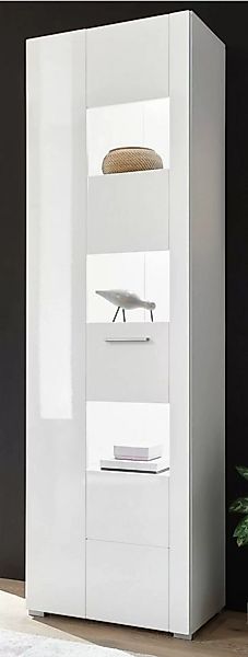 Furn.Design Stauraumvitrine Crucero (Vitrine in weiß Hochglanz, 58 x 192 cm günstig online kaufen