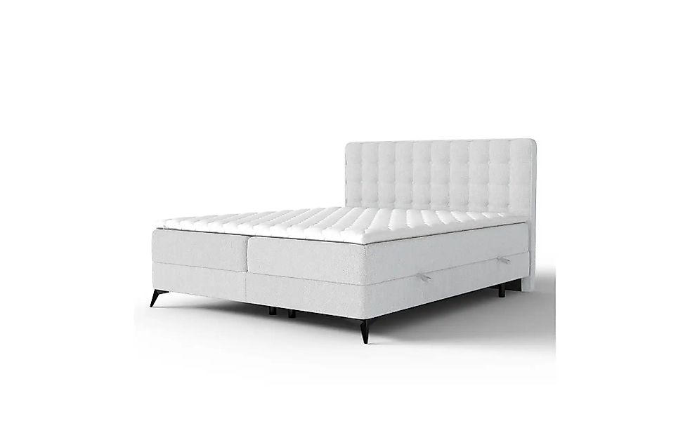 Boxspringbett mit Stauraum   ¦ grau ¦ Maße (cm): B: 142 H: 120 Betten > Kom günstig online kaufen