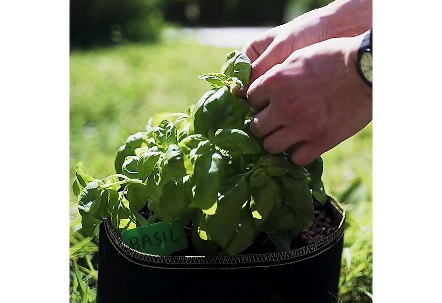 Praknu Pflanzkübel Pflanzsack 20l - 5 STK aus Vliesstoff mit Schilder zum B günstig online kaufen