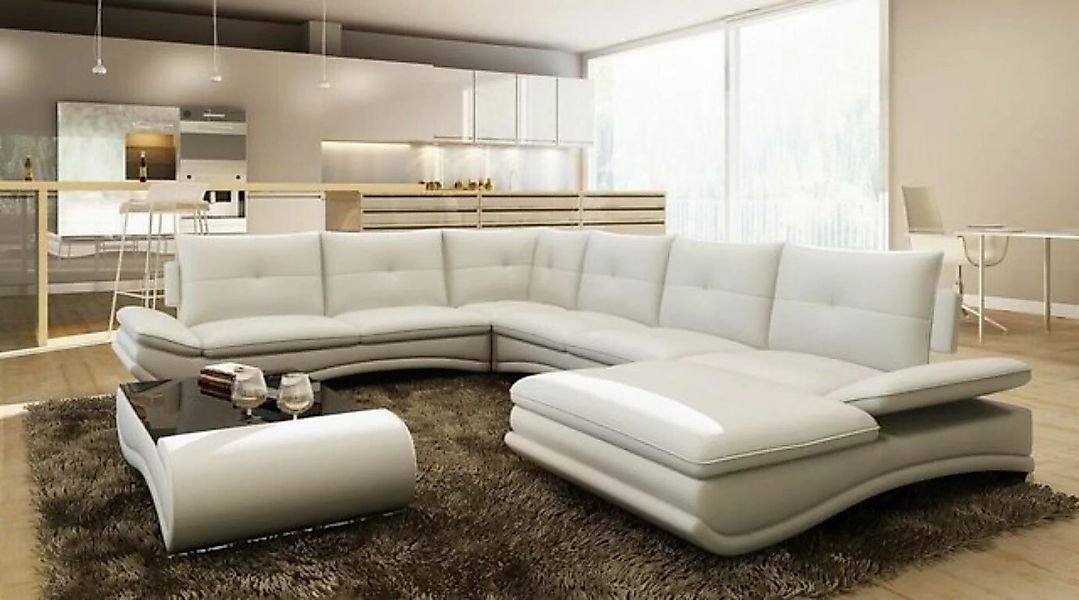 JVmoebel Ecksofa Ledersofa U Form Wohnzimmer Sofa Ledercouch Sofas Ecksofa günstig online kaufen