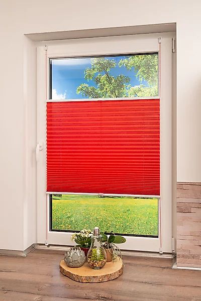 K-HOME Plissee »Klemmfix Pisa« Lichtschutz ohne Bohren verspannt Crushed-Op günstig online kaufen