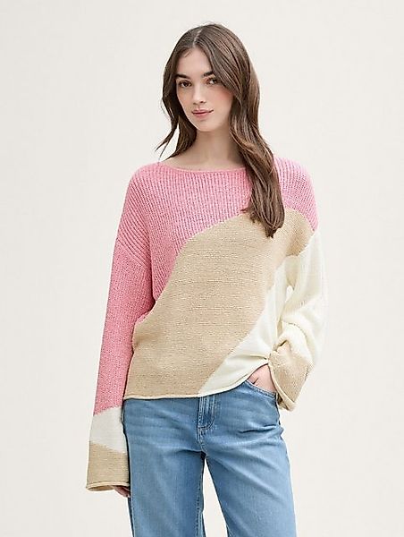 TOM TAILOR Denim Strickpullover Strickpullover mit Colour Blocking günstig online kaufen