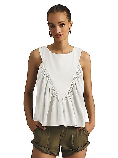 Imily Bela Tanktop Damen ärmelloses Oberteil mit Rundhals V-Form-Design Fal günstig online kaufen