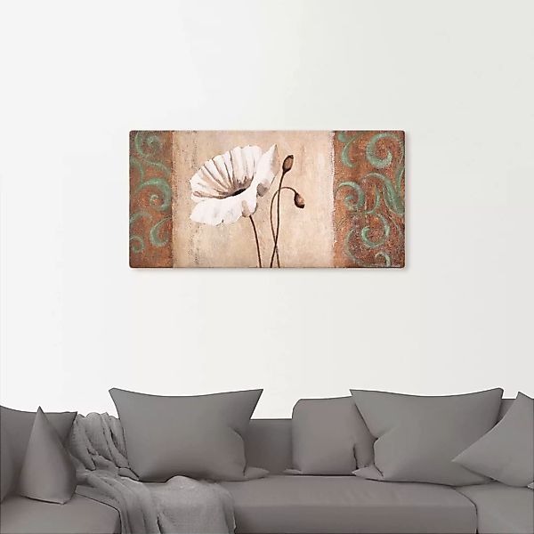 Artland Wandbild »Mohnblumen mit Ornamenten«, Blumen, (1 St.) günstig online kaufen