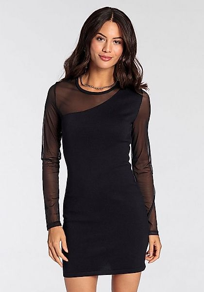 Melrose Strickkleid in femininer Mini-Länge mit Mesh günstig online kaufen