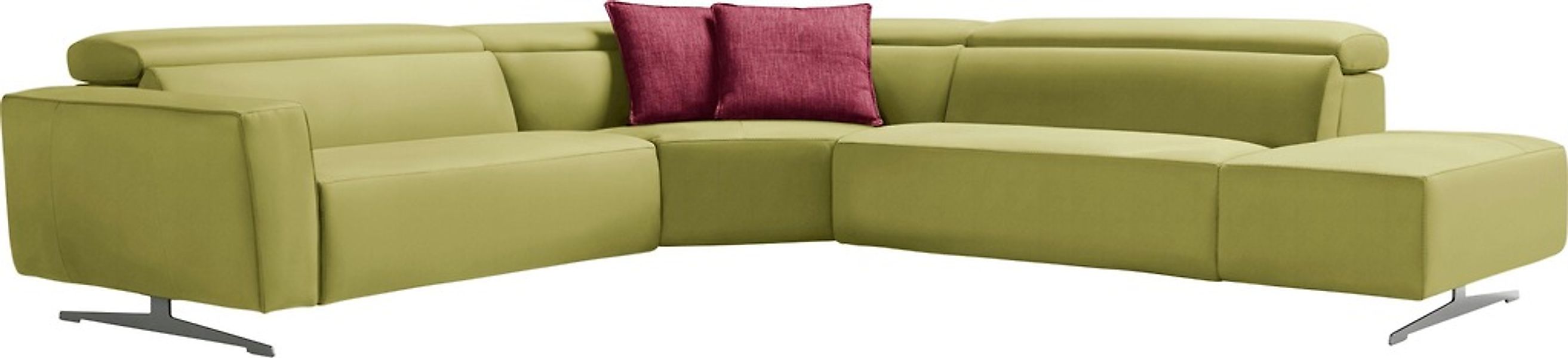 Egoitaliano Ecksofa, mit Relaxfunktion und verstellbaren Kopfteilelementen günstig online kaufen