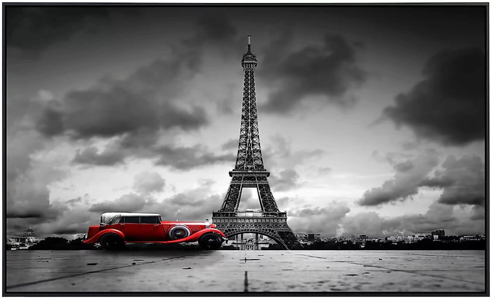 Papermoon Infrarotheizung »Oldtimer Eiffelturm«, sehr angenehme Strahlungsw günstig online kaufen