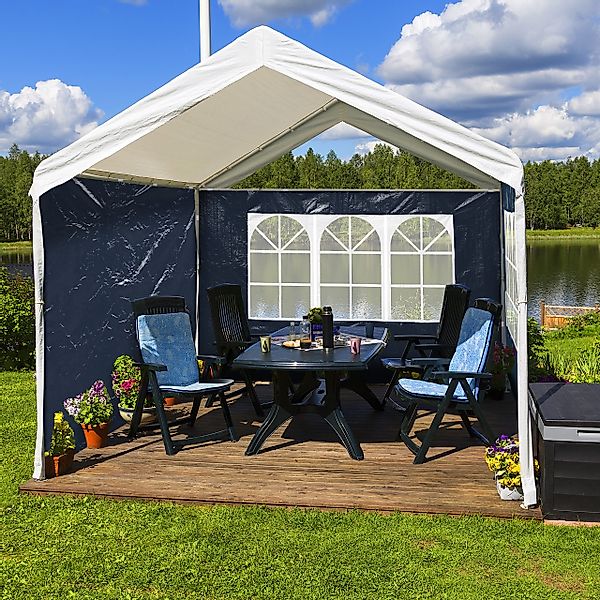 relaxdays Pavillon Blaue Pavillon Seitenwand 4er günstig online kaufen
