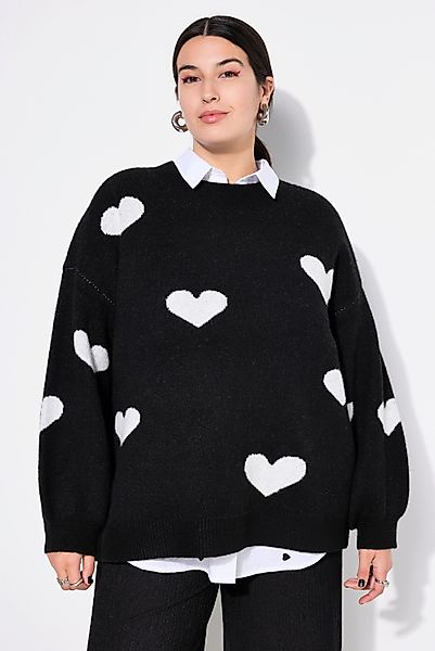 Studio Untold Strickpullover Pullover oversized HEARTS-Muster günstig online kaufen