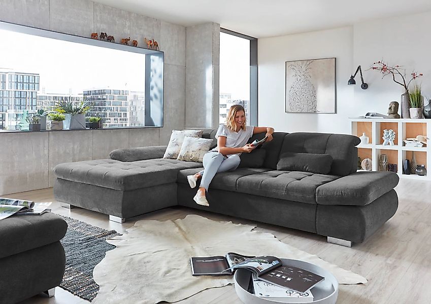 Die PlanBar Ecksofa "MP-IN17004 L-Form, Breite 331 cm, wahlweise mit Funtki günstig online kaufen