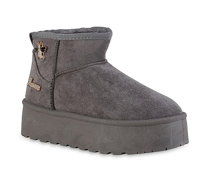VAN HILL 841462 Winterstiefelette Damen Warm Gefütterte Winter Boots Stiefe günstig online kaufen