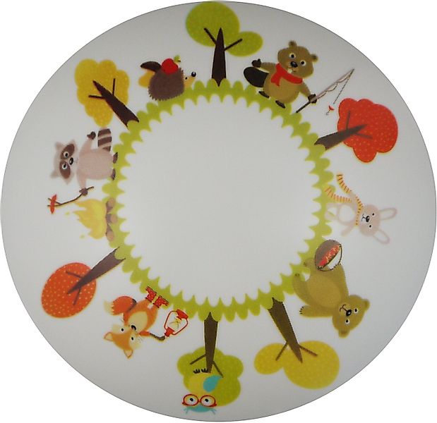 niermann Deckenleuchte Lustige Waldtiere, ohne Leuchtmittel, Deckenschale L günstig online kaufen