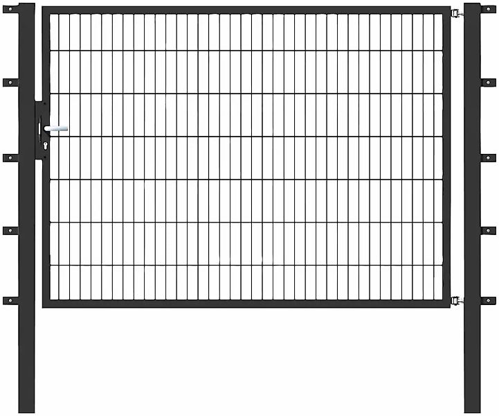 Metallzaun Einzeltor für Doppelstabmatte Anthrazit z. Einbeton. 100 cm x 20 günstig online kaufen