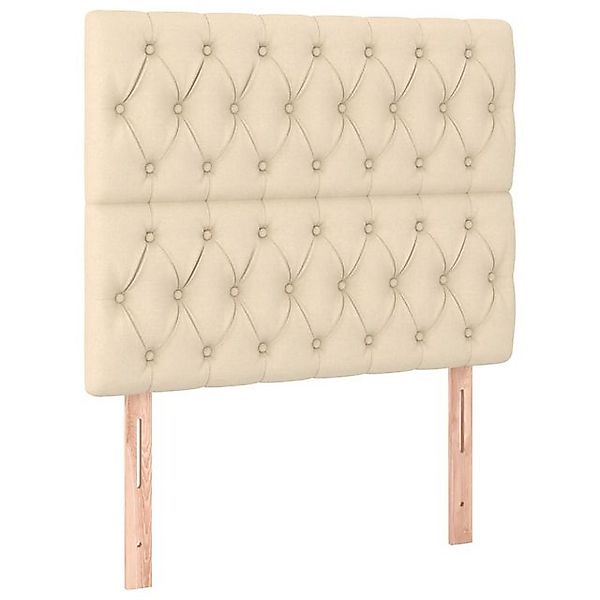 vidaXL Bett, Kopfteile 2 Stk. Creme 90x7x78/88 cm Stoff günstig online kaufen