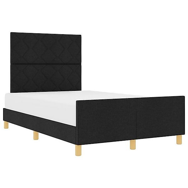 vidaXL Bett Schwarzer Stoffbett Rahmen 120x190 cm (1-tlg) günstig online kaufen