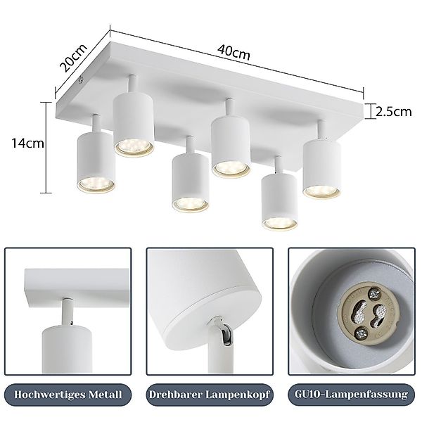ZMH LED Deckenstrahler 6 Flammig Modern günstig online kaufen