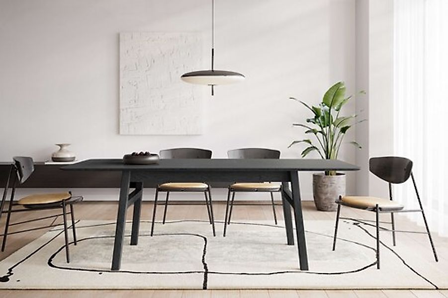 Woodman Esstisch »Curved«, Scandi Design, Breite 180 cm, ausziehbar auf 220 günstig online kaufen