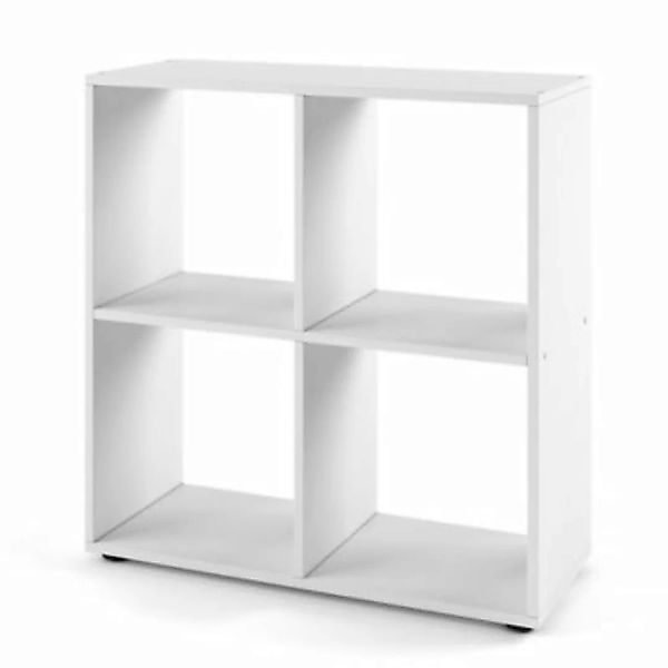Vicco Raumteiler TETRA mit 4 Fächern Weiß weiß günstig online kaufen