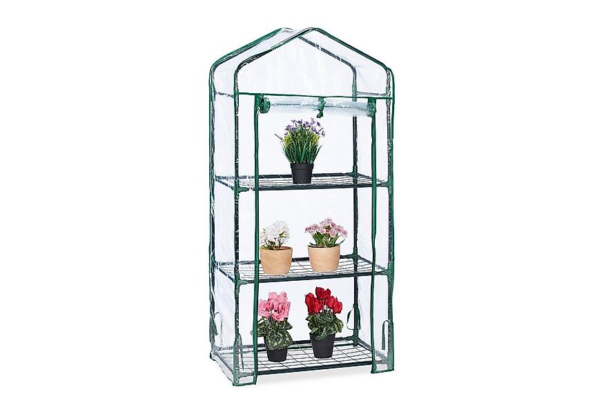 relaxdays Foliengewächshaus Gewächshaus Balkon 3 Etagen günstig online kaufen