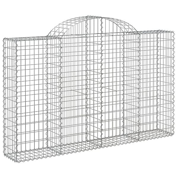vidaXL Gabionen mit Hochbogen 4 Stk 200x30x120/140cm Eisen 1668346 günstig online kaufen