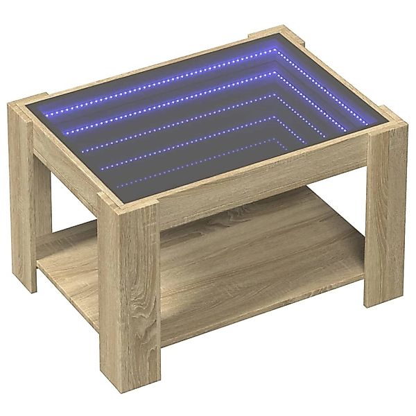 vidaXL LED-Couchtisch Sonoma Eiche 73x53x45 cm Holzwerkstoff 847548 günstig online kaufen