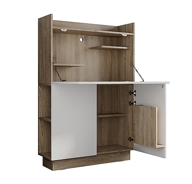 Vicco Regal-Schreibtisch Alena, Weiß/Sonoma, 85 x 27 cm günstig online kaufen