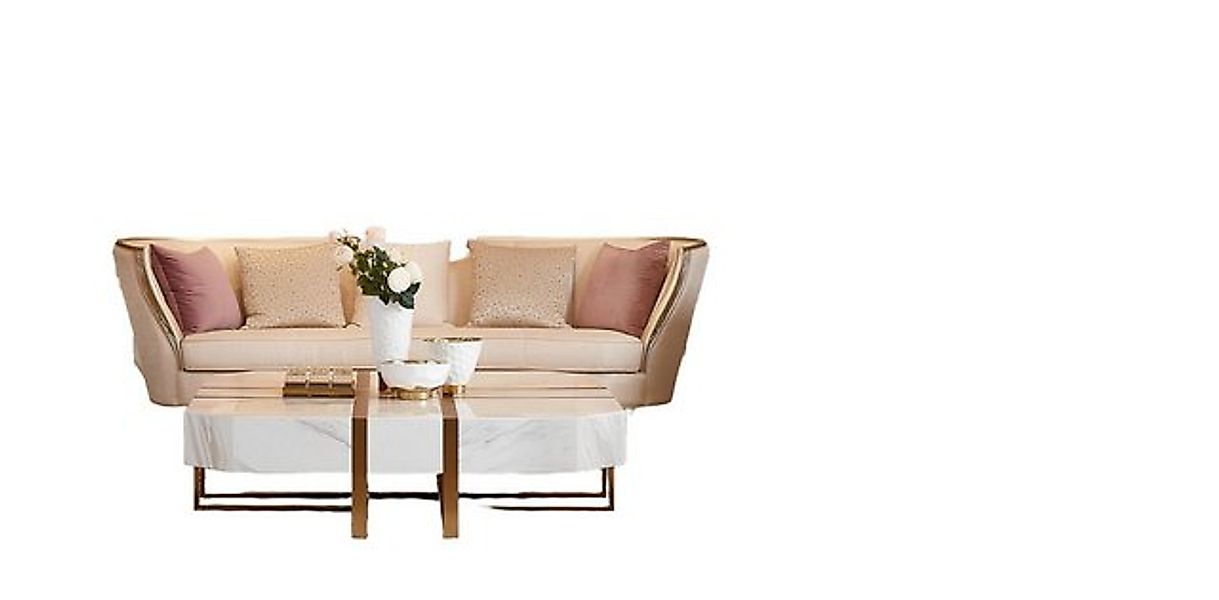 JVmoebel Sofa Moderne Beige Sofagarnitur 4+4 Sitzer Luxus Couchgarnitur 2tl günstig online kaufen
