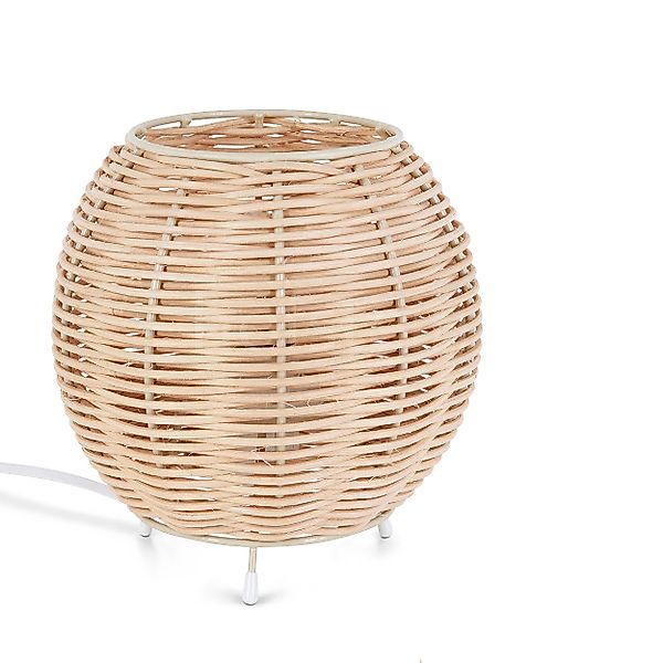 hofstein Tischleuchte Tischlampe aus Metall/Rattan in günstig online kaufen