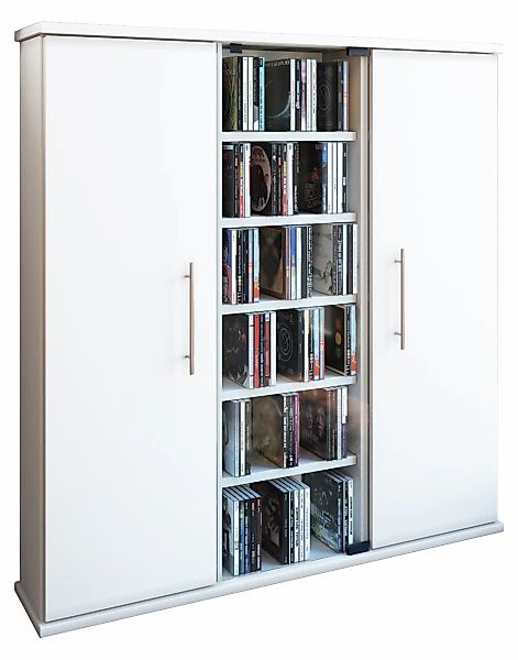 VCM Media-Regal "Holz CD DVD Stand Regal Schrank Santo Glastür" günstig online kaufen