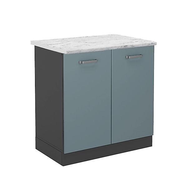 Vicco Spülenunterschrank R-Line, Schwarz Hochglanz/Goldkraft Eiche, günstig online kaufen