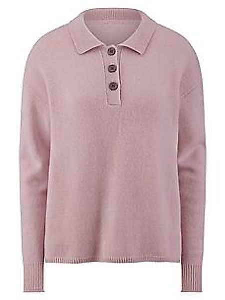 Polo-Pullover Kaschmir Peter Hahn rosé günstig online kaufen