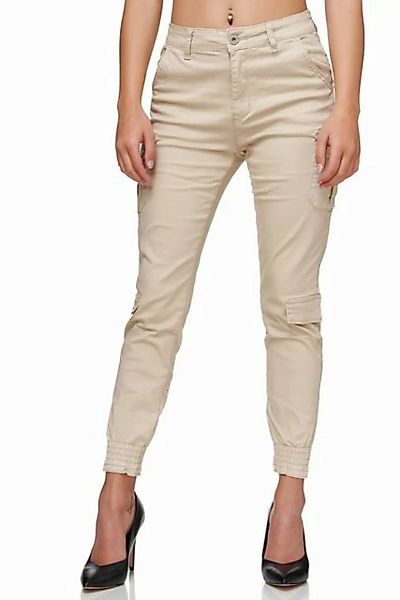 Elara Cargohose Elara Damen Cargo Hose Slim Fit Denim (1-tlg) günstig online kaufen