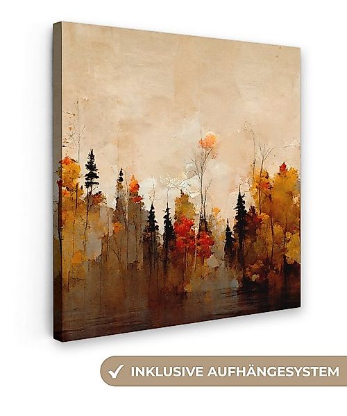 OneMillionCanvasses® Leinwandbild Natur - Bäume - Kunst - Braun - Beige, Fo günstig online kaufen