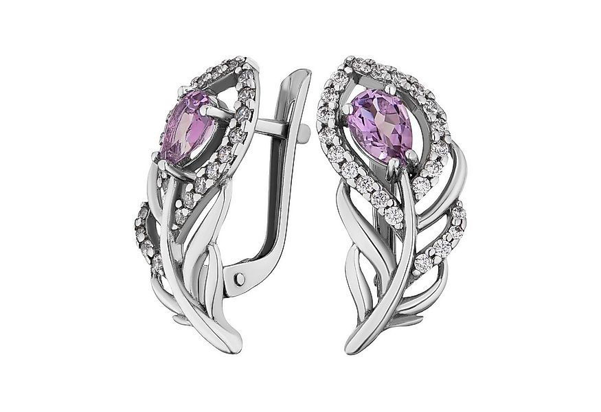 Secretforyou Creolen-Set Ohrringe Creolen 925 Silber Amethyst Zirkonia Stei günstig online kaufen