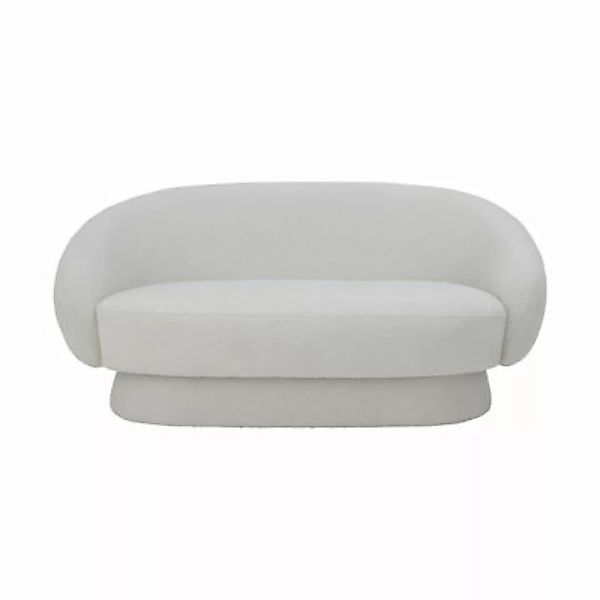 Sofa Ted textil weiß / Bouclé-Stoff - L 160 cm - Bloomingville - Weiß günstig online kaufen