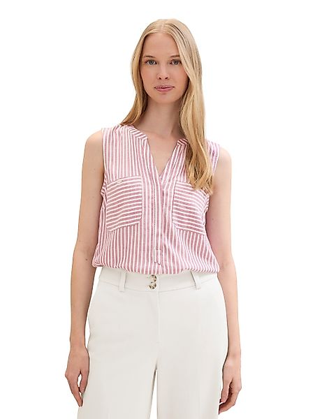 TOM TAILOR Blusenshirt, gestreift mit aufgesetzten Brusttaschen günstig online kaufen