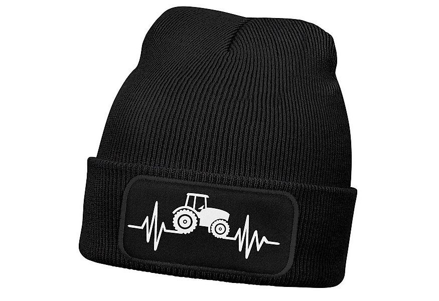 MoonWorks Beanie Herren Beanie mit Patch Strickmütze Traktor Herzschlag Auf günstig online kaufen