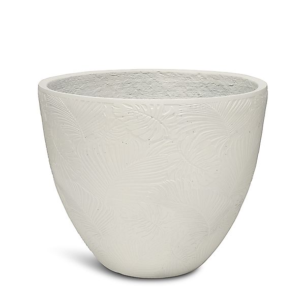 Flora Pflanzentopf aus Beton weiß Ø 44 cm, Höhe 35 cm günstig online kaufen