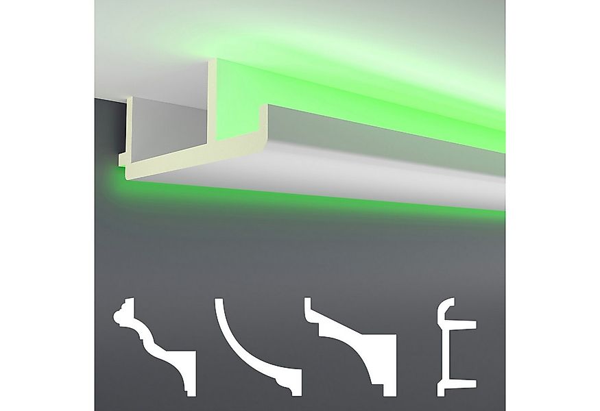 Hexim Eckprofil LED-16 (LED Stuckleisten - Indirekte Beleuchtung, Deckenlei günstig online kaufen