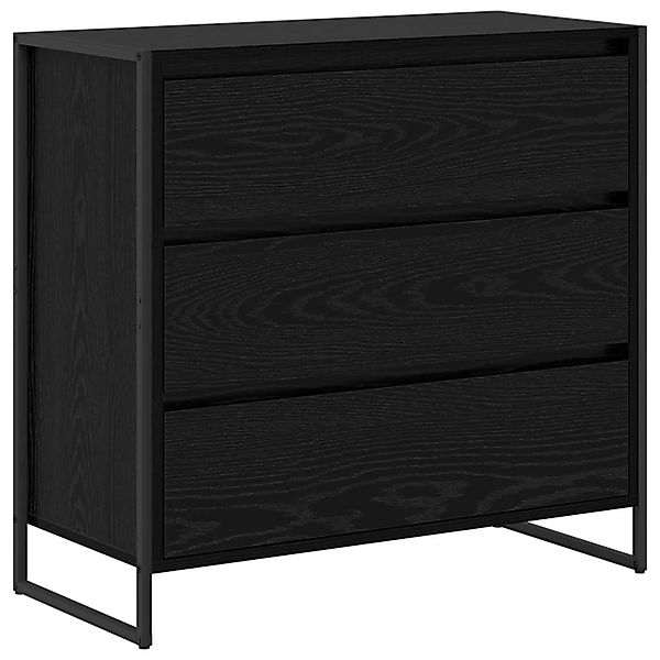 vidaXL Sideboard Schwarz Eichen-Optik 79 x 36 x 75,5 cm Holzwerkstoff 88659 günstig online kaufen
