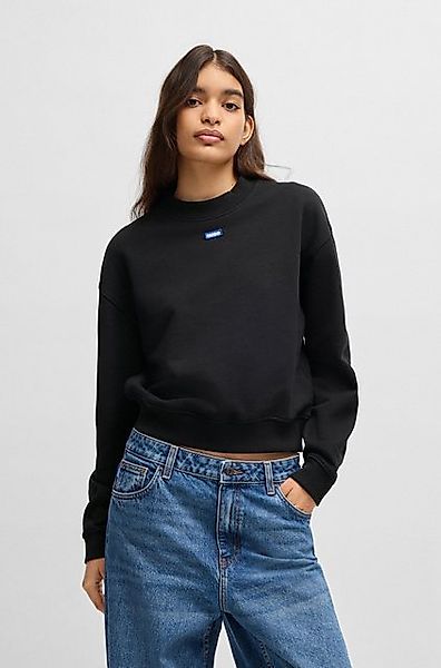 HUGO Blue Sweatshirt Delessa mit Logoaufnäher günstig online kaufen