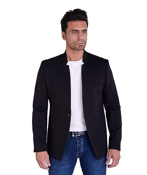 Denim Distriqt Jerseysakko Herren Slim Fit Stehkragen Sakko günstig online kaufen