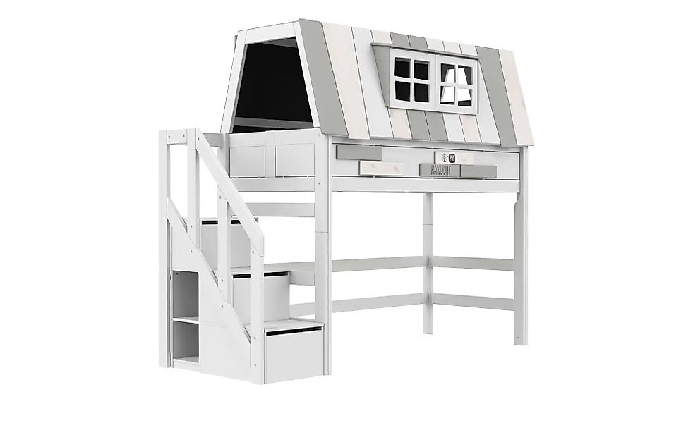 Lifetime Mittelhohes Abenteuerbett mit Treppe  My Hangout ¦ weiß ¦ Maße (cm günstig online kaufen
