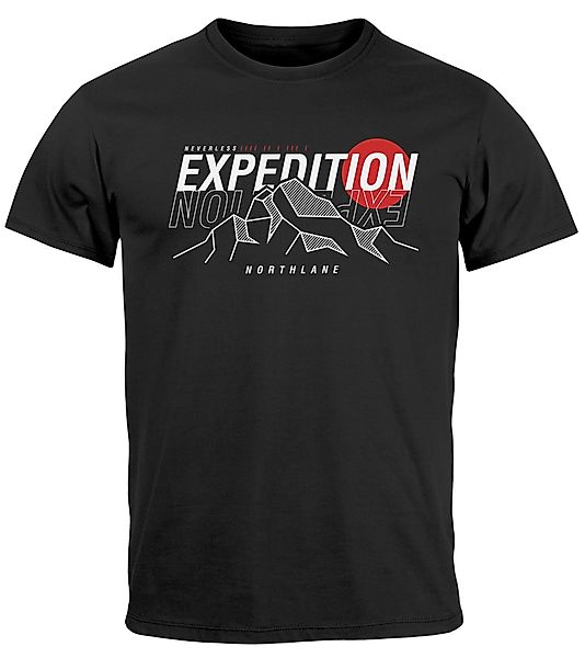 Neverless Print-Shirt Herren T-Shirt Outdoor Berge günstig online kaufen