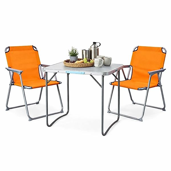 Mojawo XL 3teiliges Campingmöbel Set Alu mit Tragegriff Camping 80x60x68cm günstig online kaufen