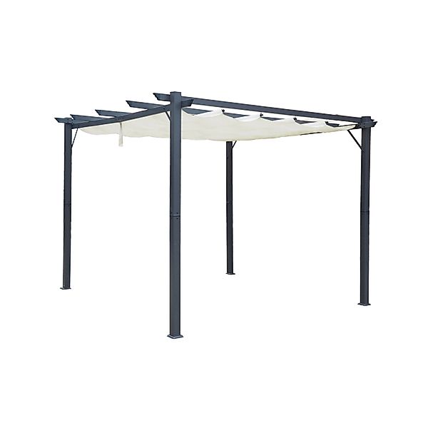 Jet-Line Gartenpavillon Luxor Light aus Alu mit Schiebedach 3 x 4 Meter in günstig online kaufen