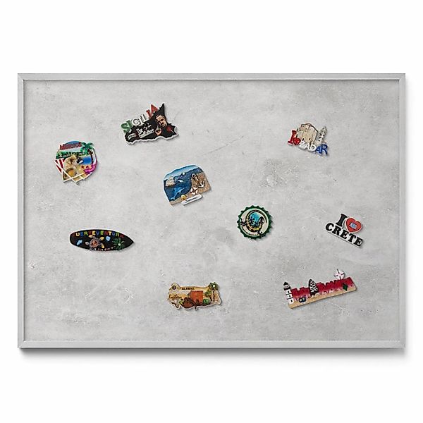 Tulup Magnettafel Magnetboard für Reisemagnete Betonwandstruktur 100x70 cm günstig online kaufen