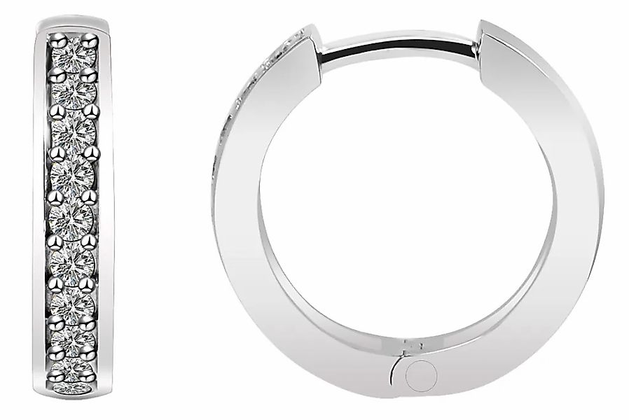 Adelia´s Klappcreolen "Damen Ohrringe – Klappcreole aus 925 Silber mit Zirk günstig online kaufen
